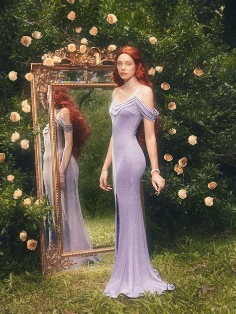 Stepping into elegance: the allure of the magical moments lilac shimmer long dress